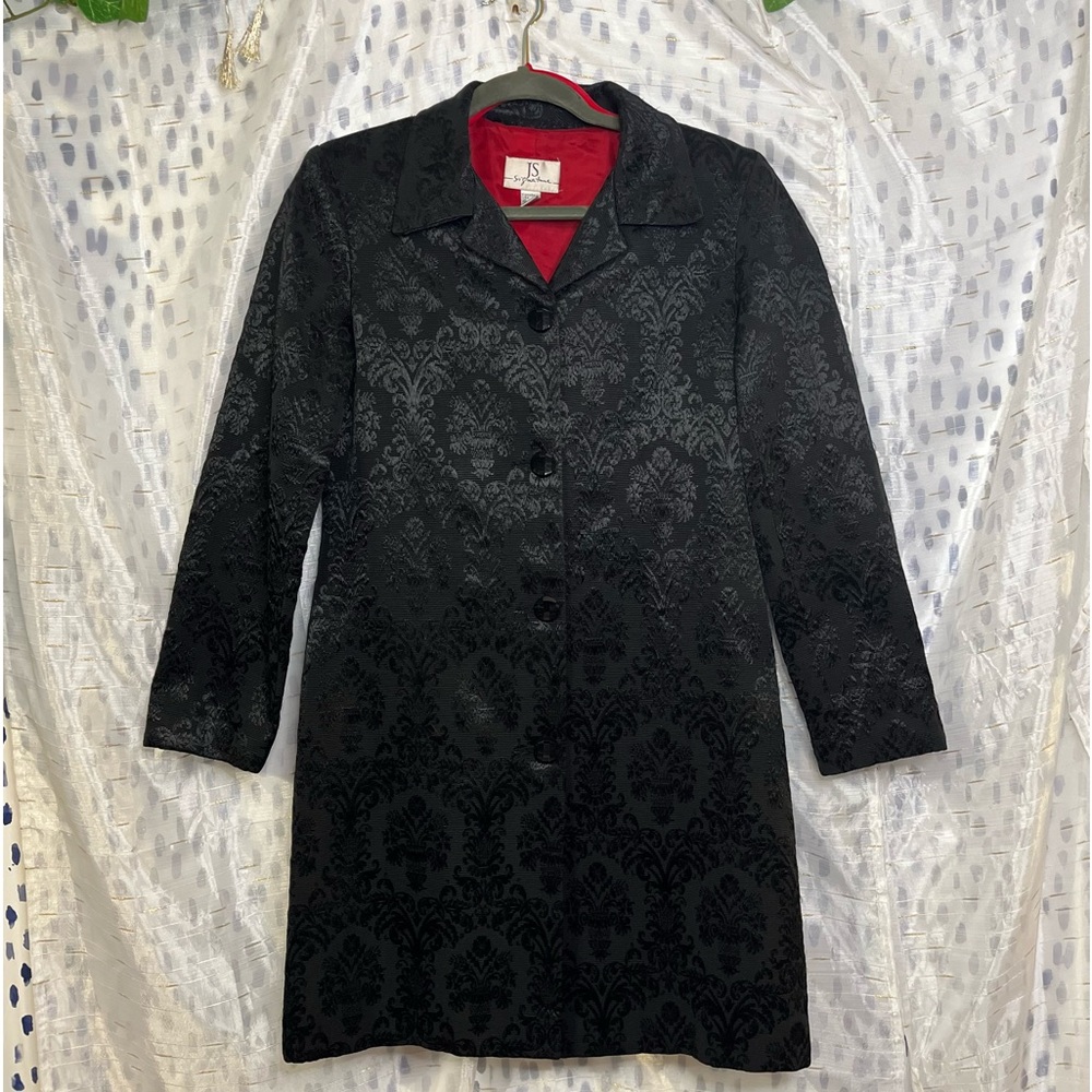 JS SignatureBeautiful Vintage black JS Signature Coat jacket 6.  Party